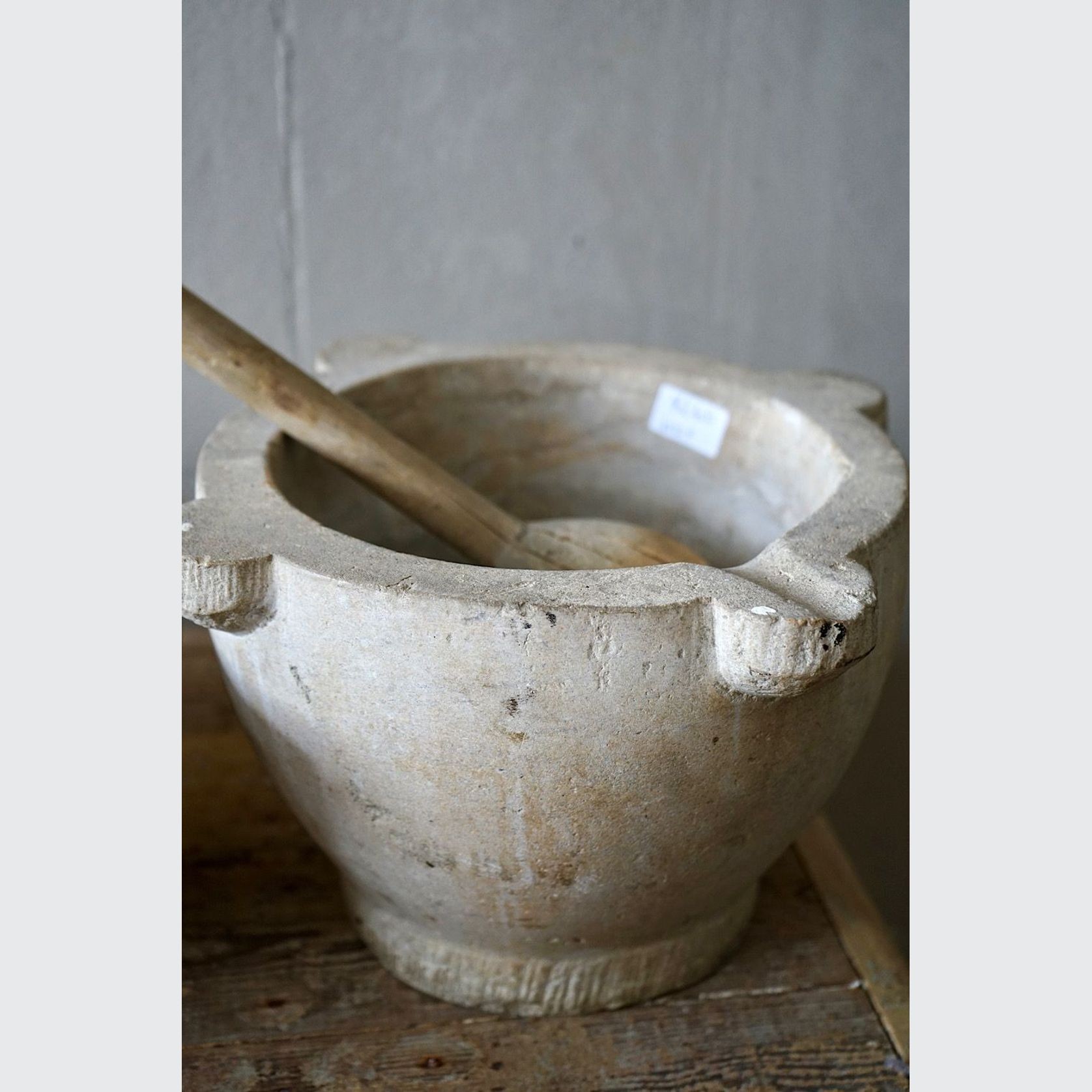 Antique French Marble Mortar & Pestle gallery detail image