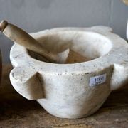 Antique French Marble Mortar & Pestle gallery detail image