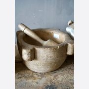Antique French Marble Mortar & Pestle gallery detail image