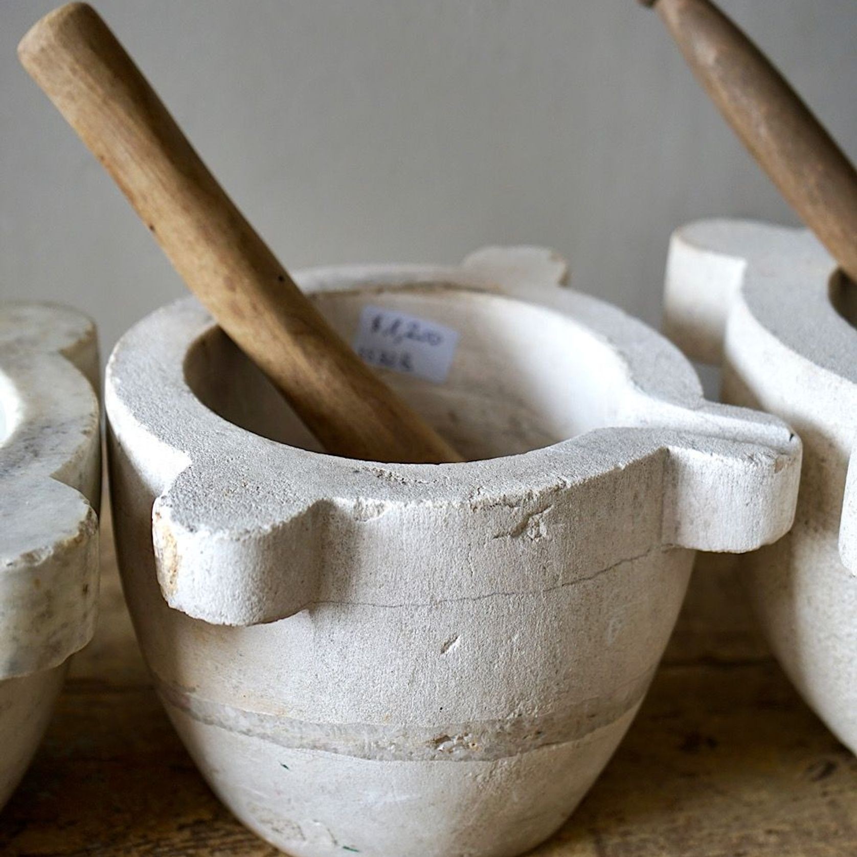 Antique French Marble Mortar & Pestle gallery detail image