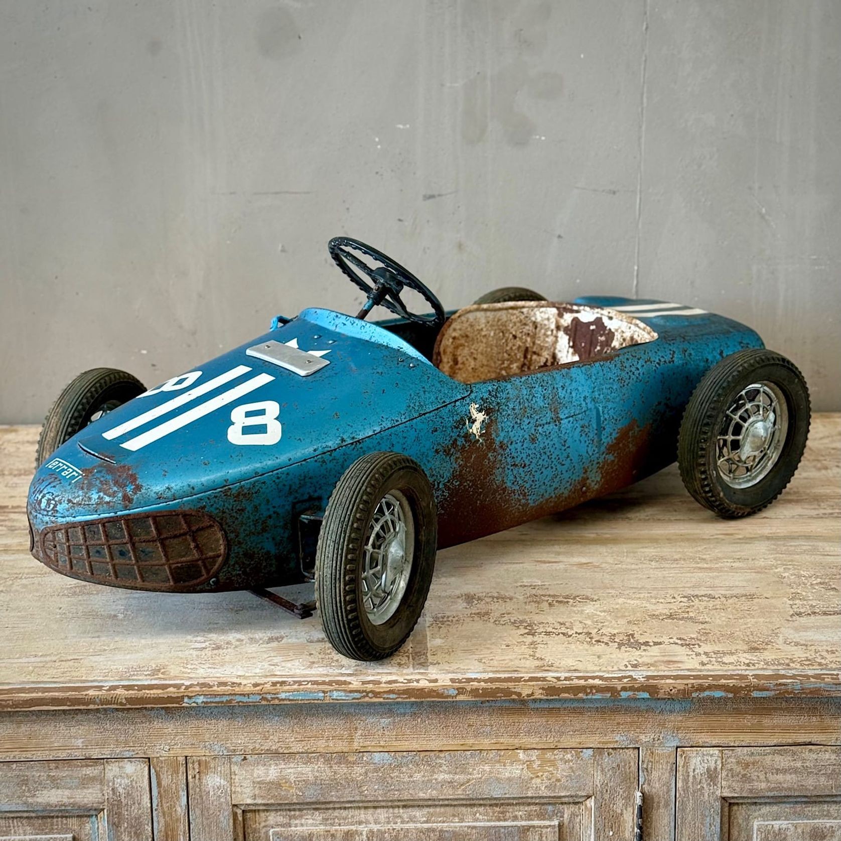 Vintage French Ferrari Pedal Car gallery detail image