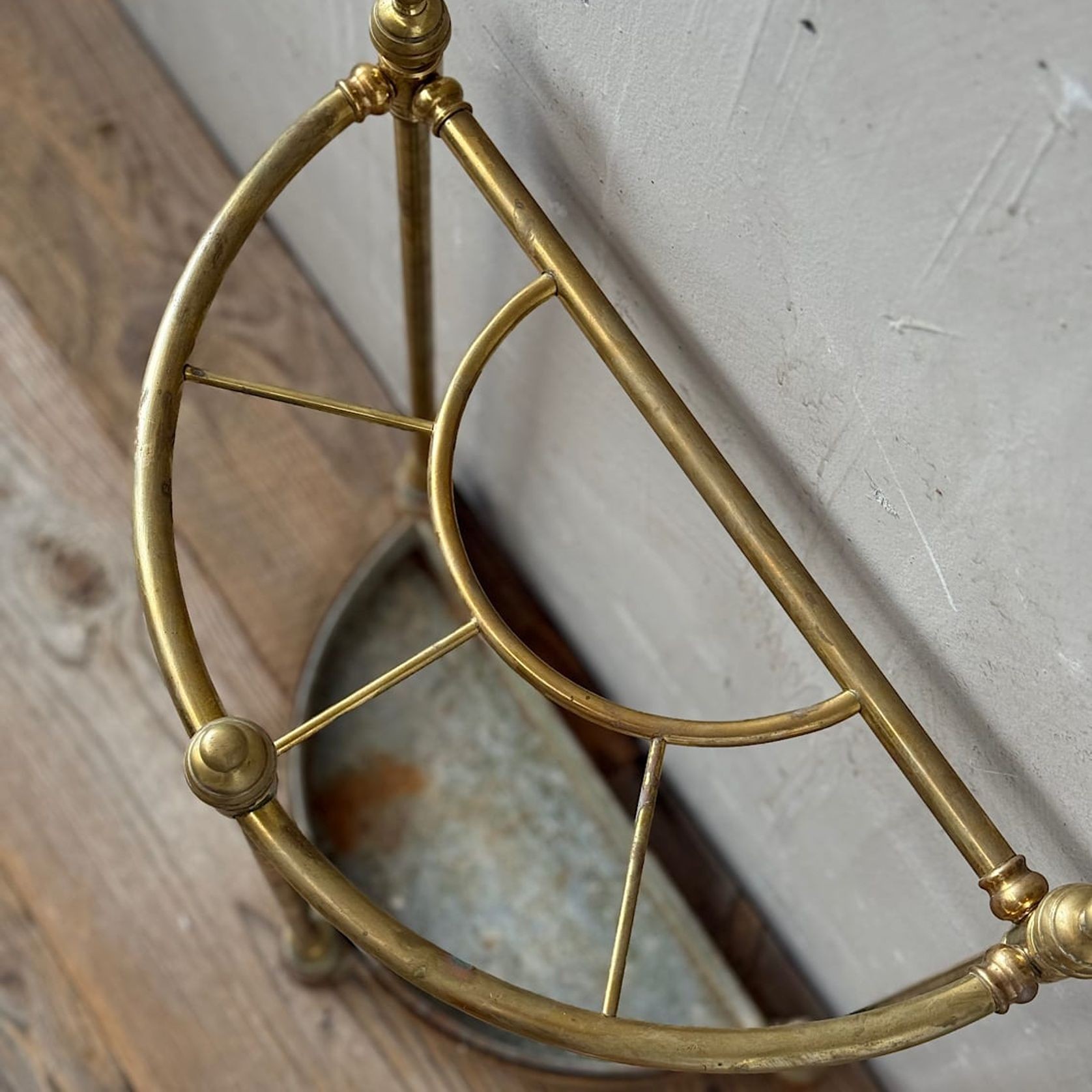 Antique French Brass Umbrella Stand gallery detail image