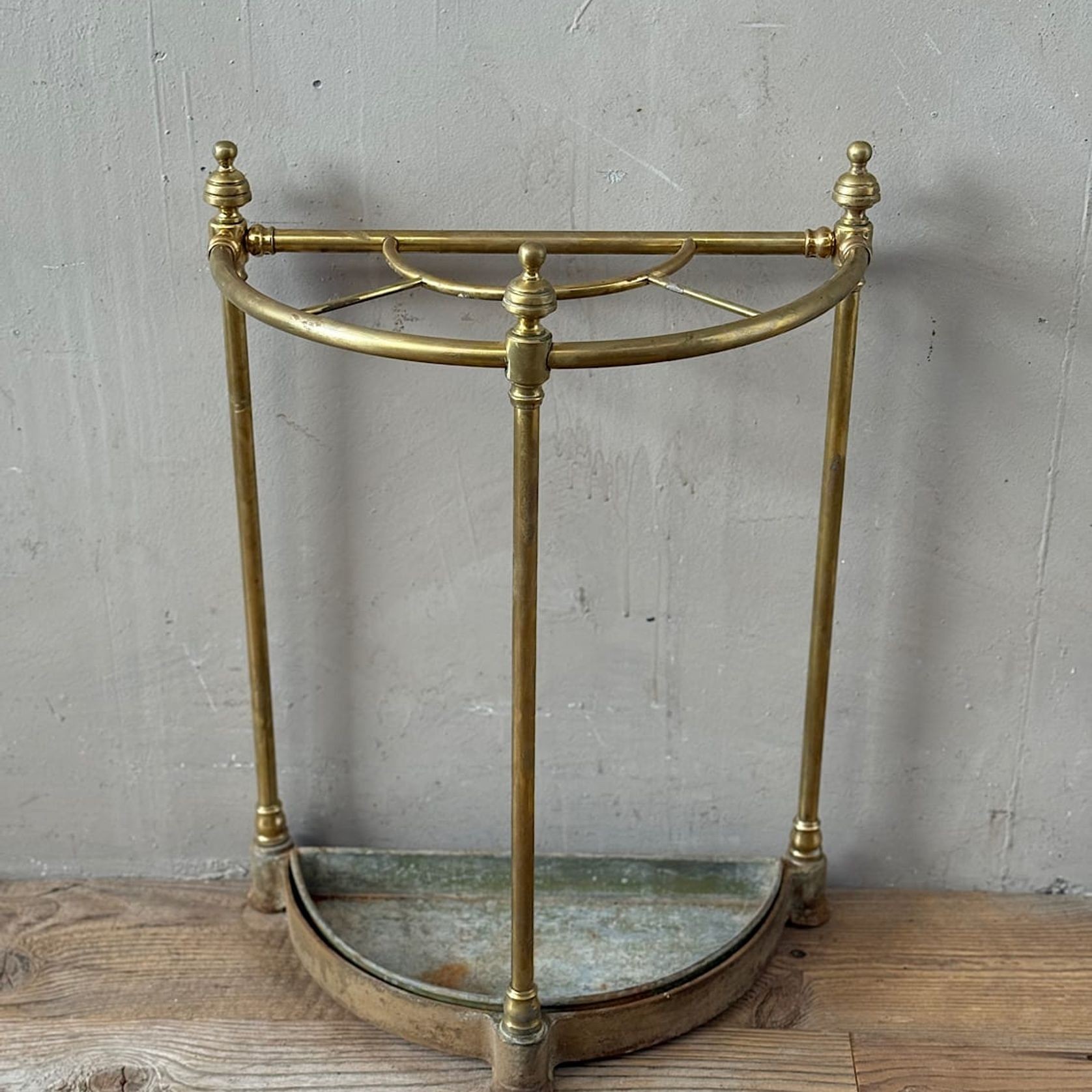 Antique French Brass Umbrella Stand gallery detail image