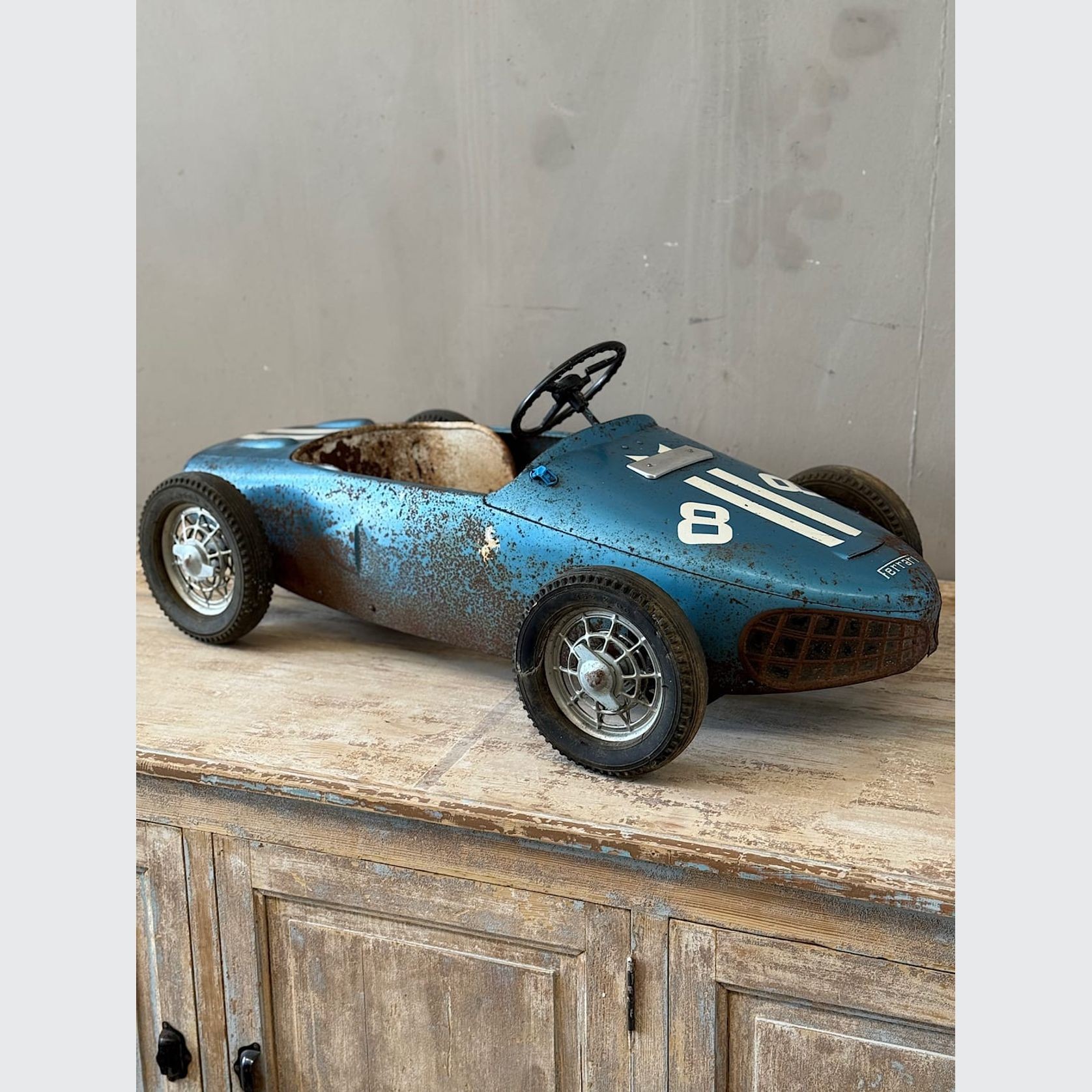 Vintage French Ferrari Pedal Car gallery detail image
