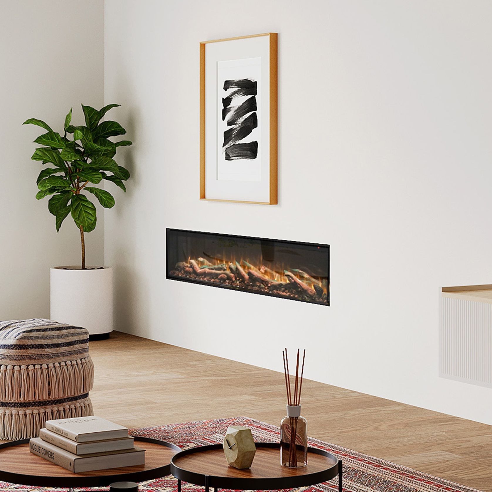 Ambe Linear72 Deep Electric Fireplace gallery detail image