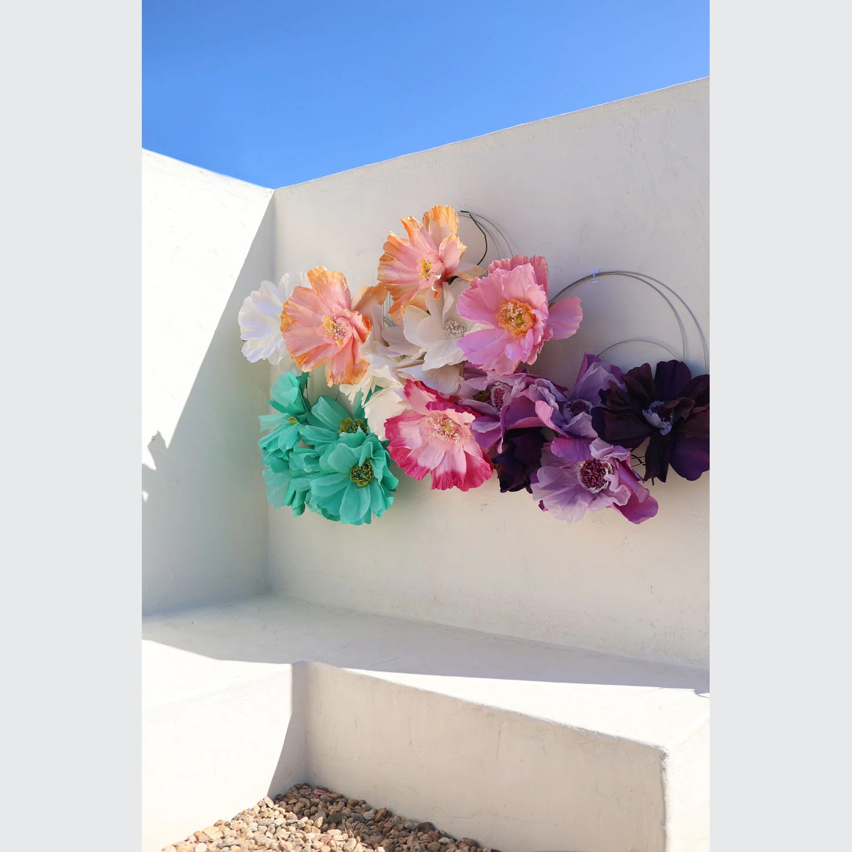 Two Toned Crepe Paper Flower gallery detail image