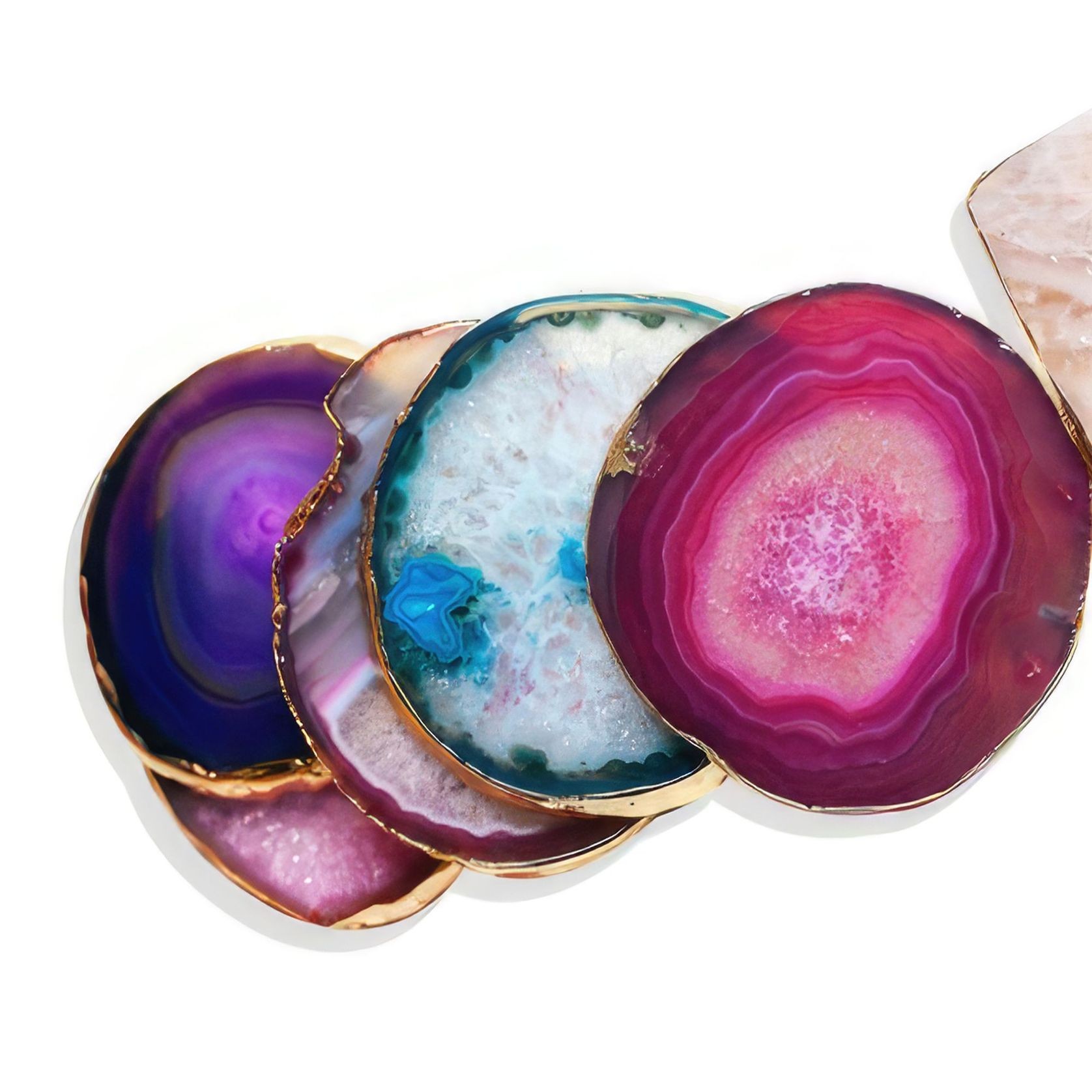 Colourful Agate Coaster Tray gallery detail image