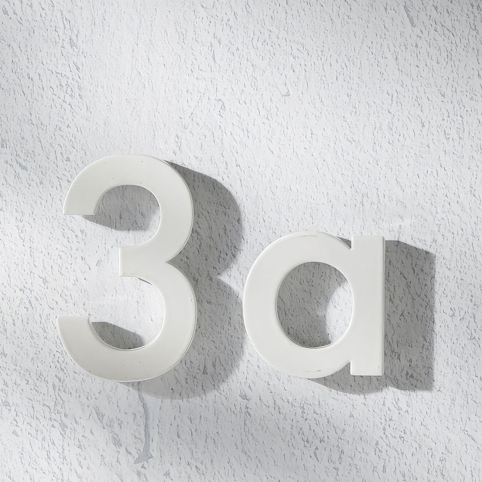 White Stainless Steel Numbers & Letters gallery detail image