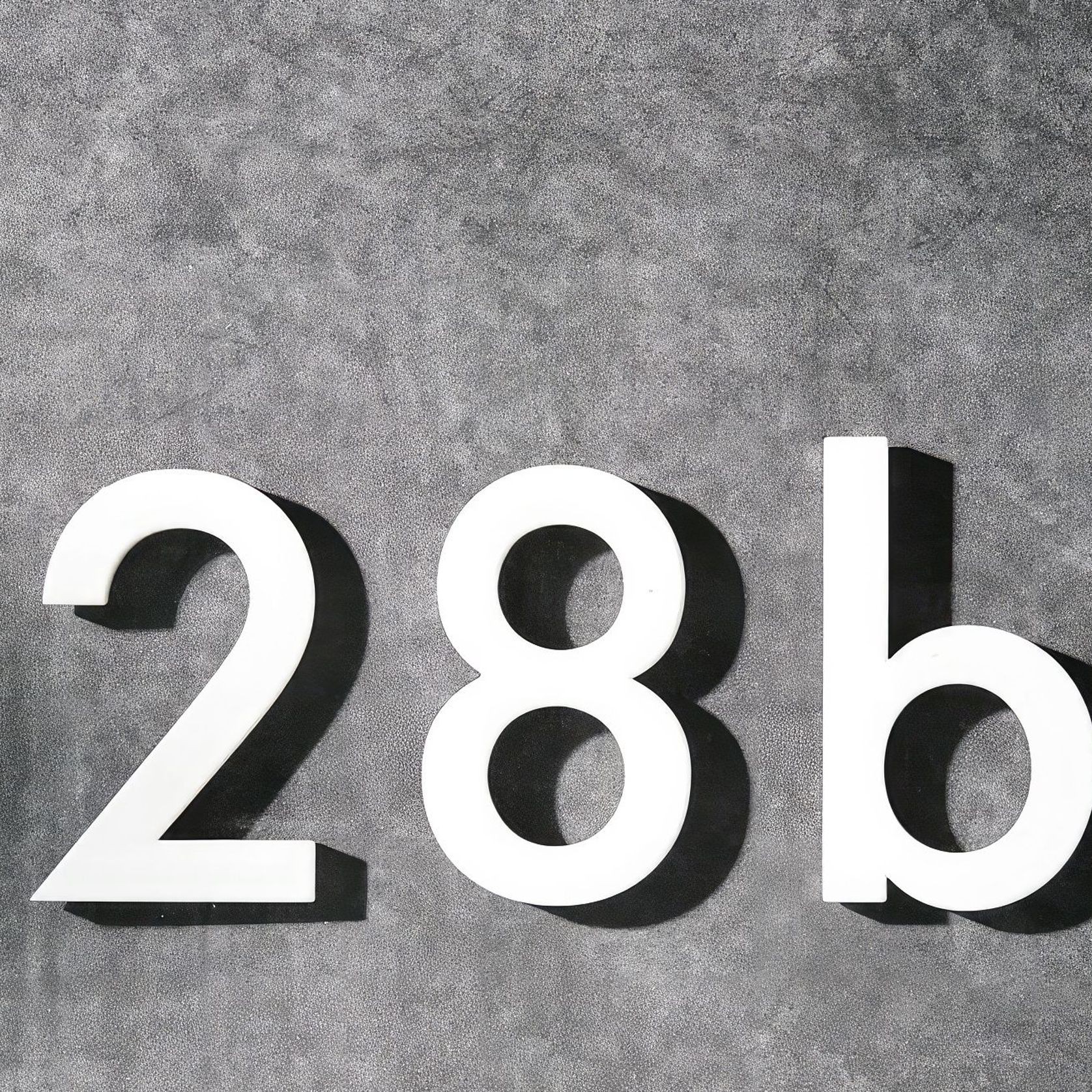 White Stainless Steel Numbers & Letters gallery detail image