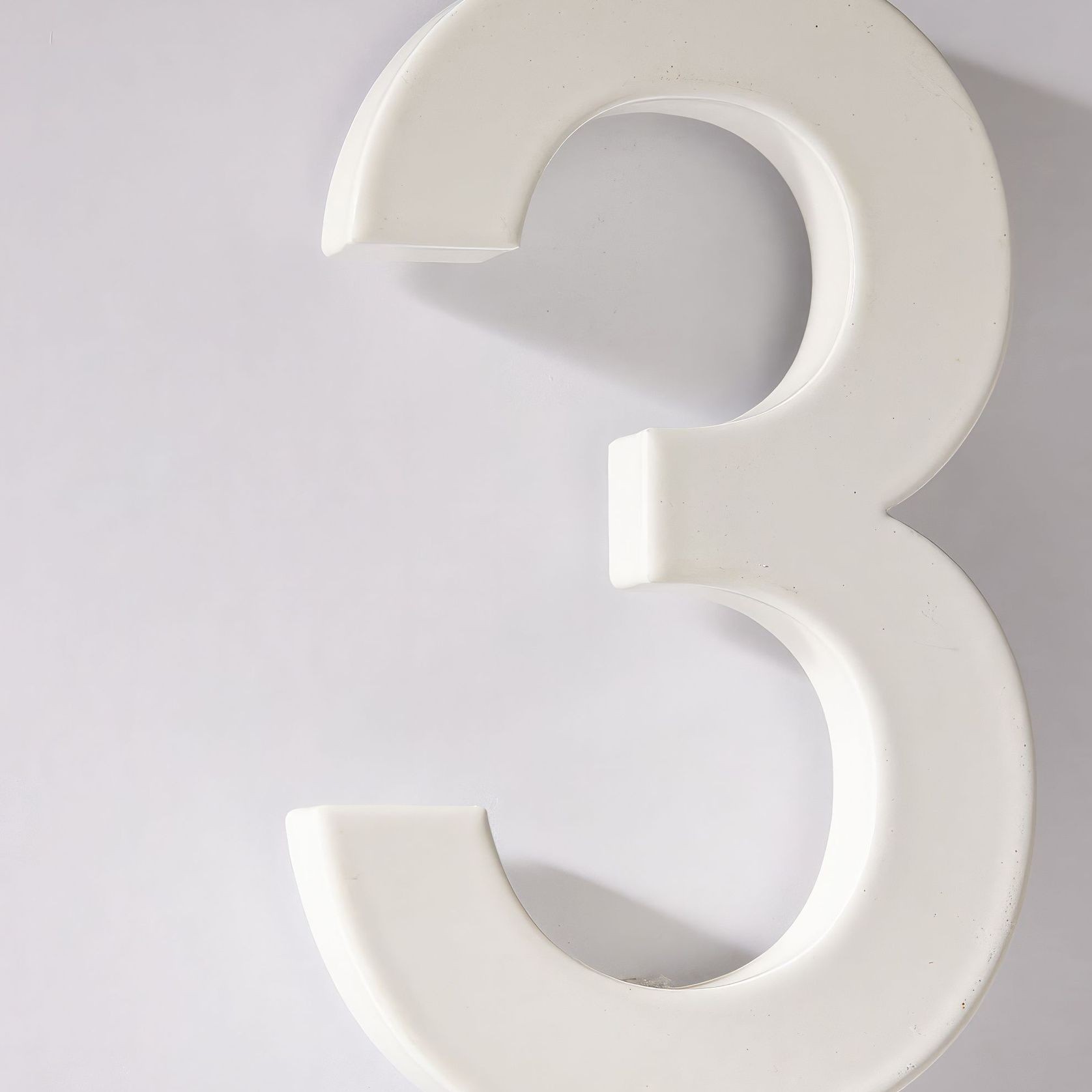 White Stainless Steel Numbers & Letters gallery detail image