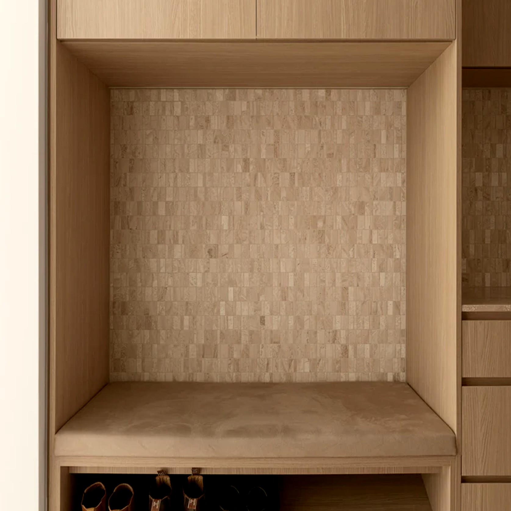Superwhite - Travertine Aztec Mosaic gallery detail image