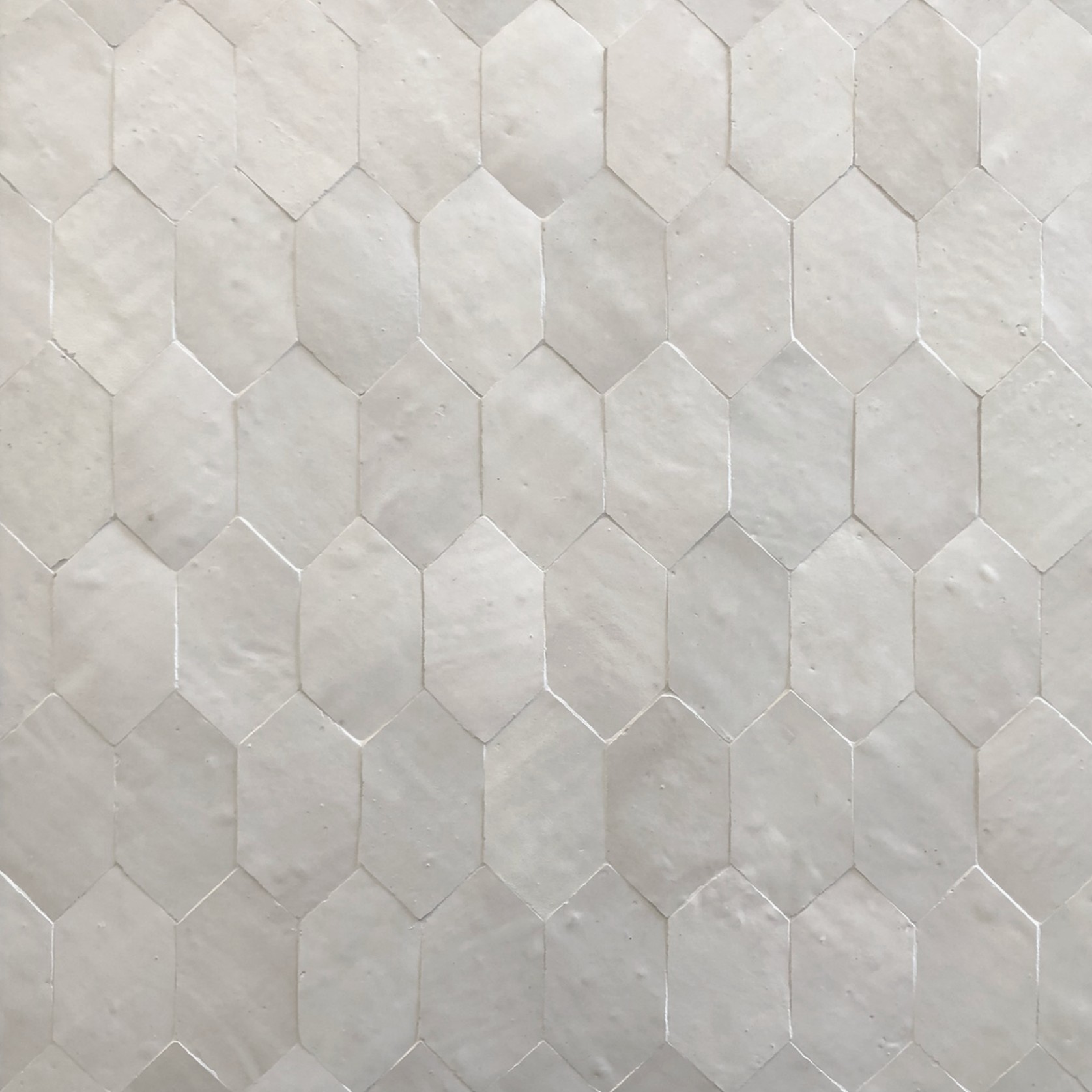 Moroccan Zellige - Nahla Hex - Lily White gallery detail image
