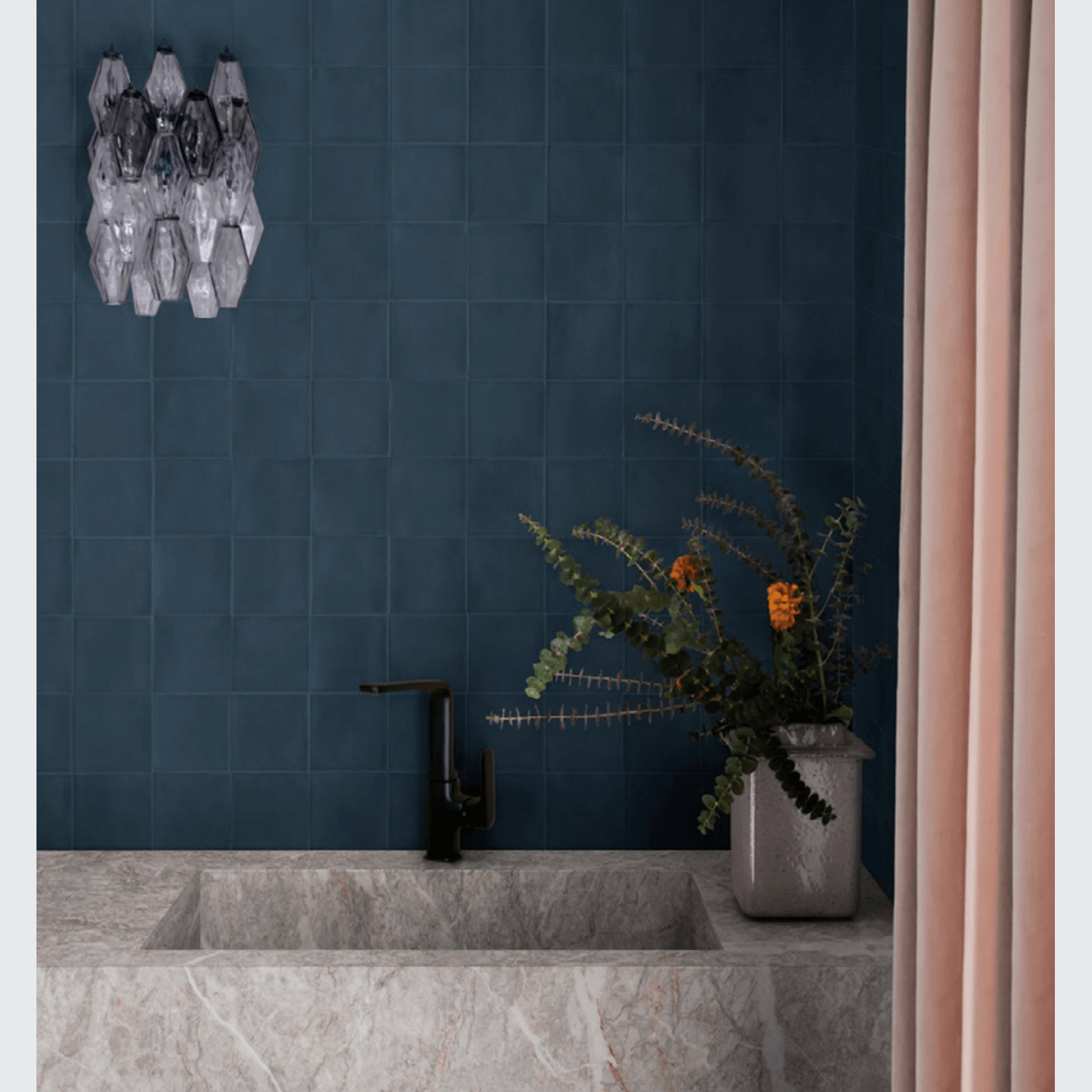 CARTER BLU MATT 100X100MM gallery detail image