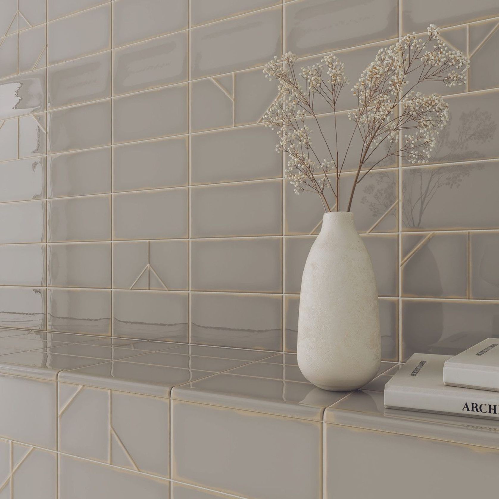 Yoko | Origami Pewter Gloss | 62x125 gallery detail image