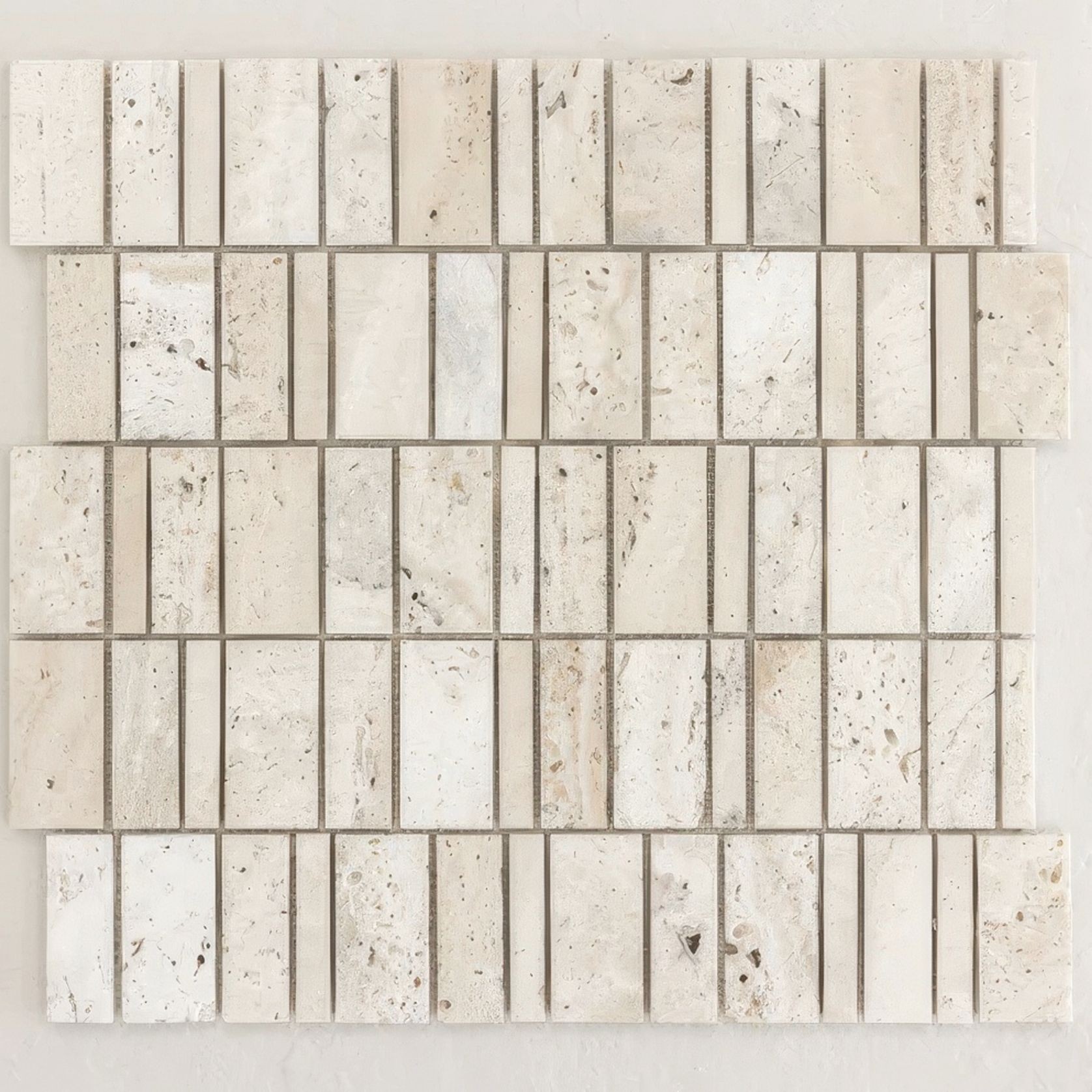 Superwhite - Travertine Aztec Mosaic gallery detail image