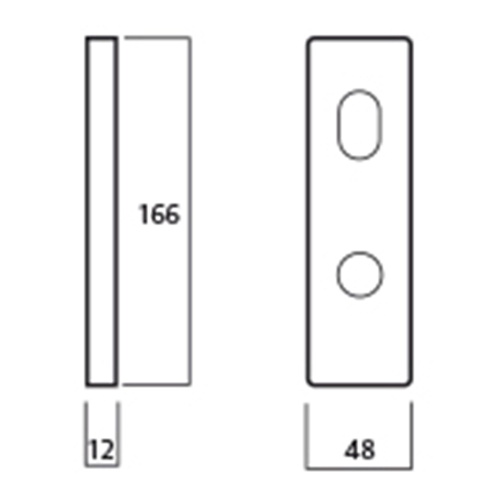 Lockwood 1800 Series Square End Plate Door Furniture gallery detail image