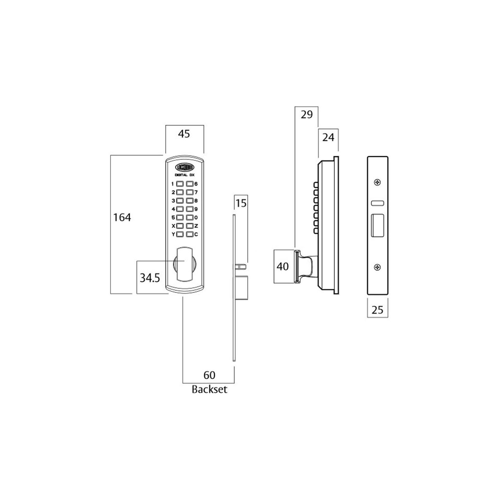 Lockwood Digital Door Lock Right Hand 3572DXKORSC gallery detail image