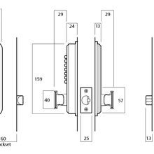 Lockwood Digital Door Lock Entrance Set Satin Chrome 530DXSC *Display Pack* gallery detail image