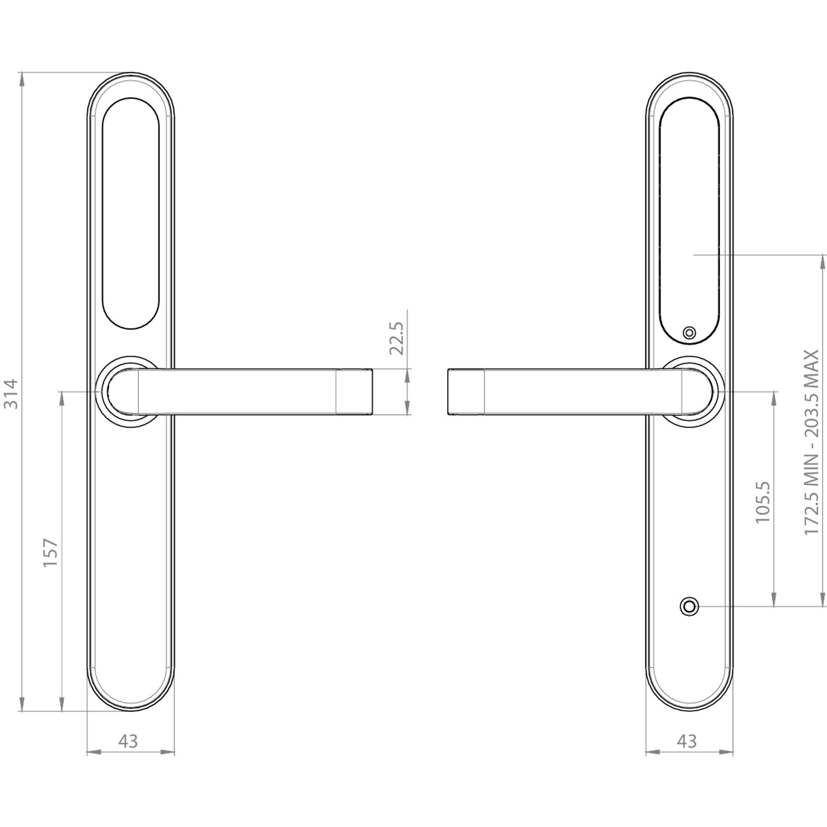 Schlage Artus Narrow Profile Smart Lock gallery detail image