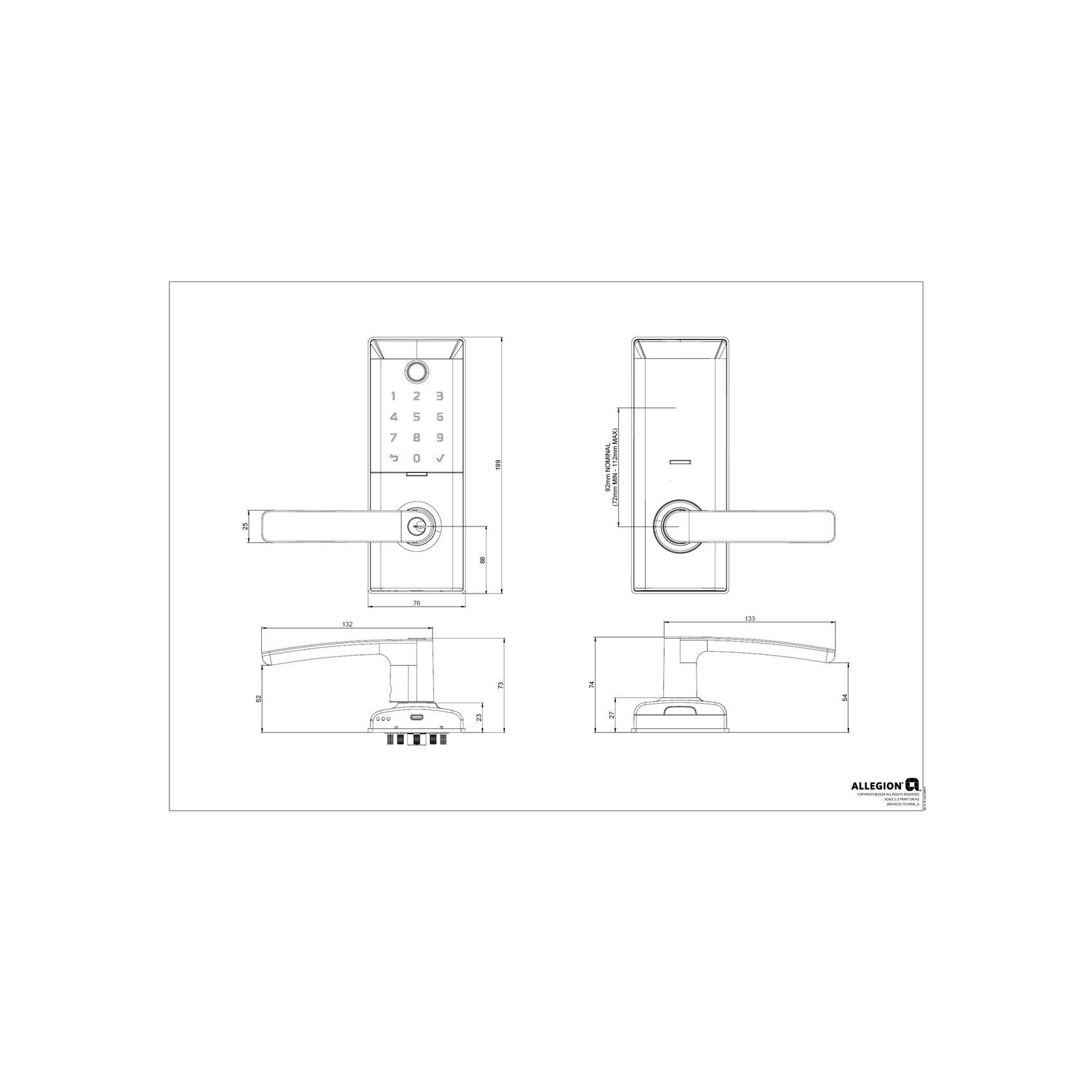 Schlage Ascent Series Smart Entrance Lever gallery detail image