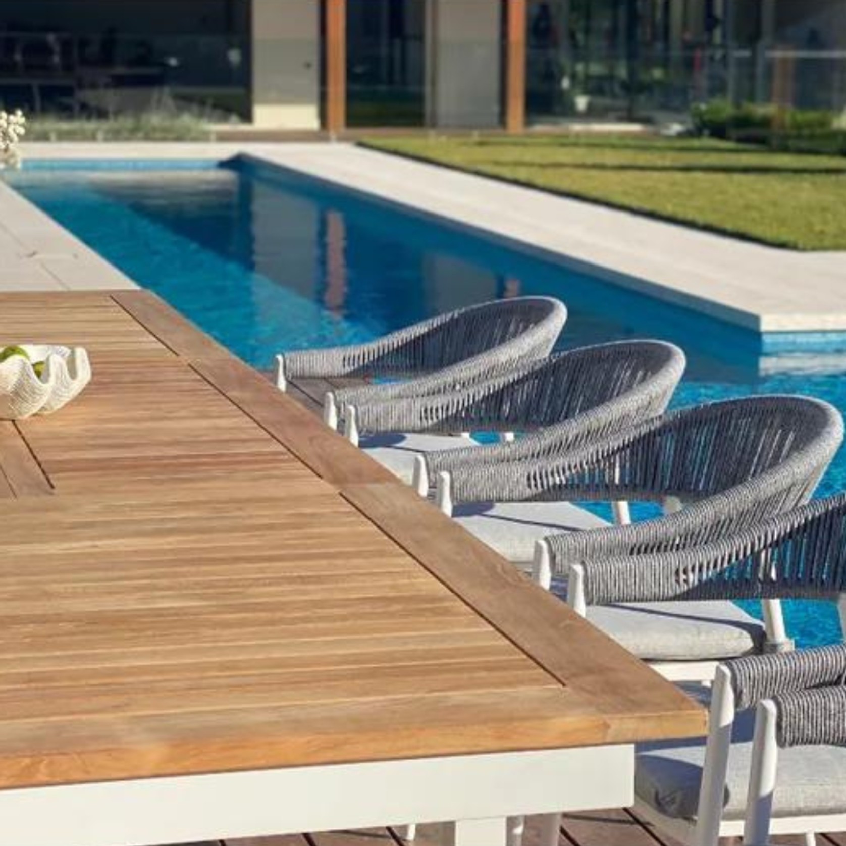 Barcelona Outdoor Table with 10 Nivala Chairs gallery detail image