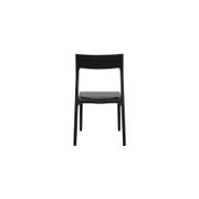 Cooper Stackable Dining Chair - Black Leather gallery detail image