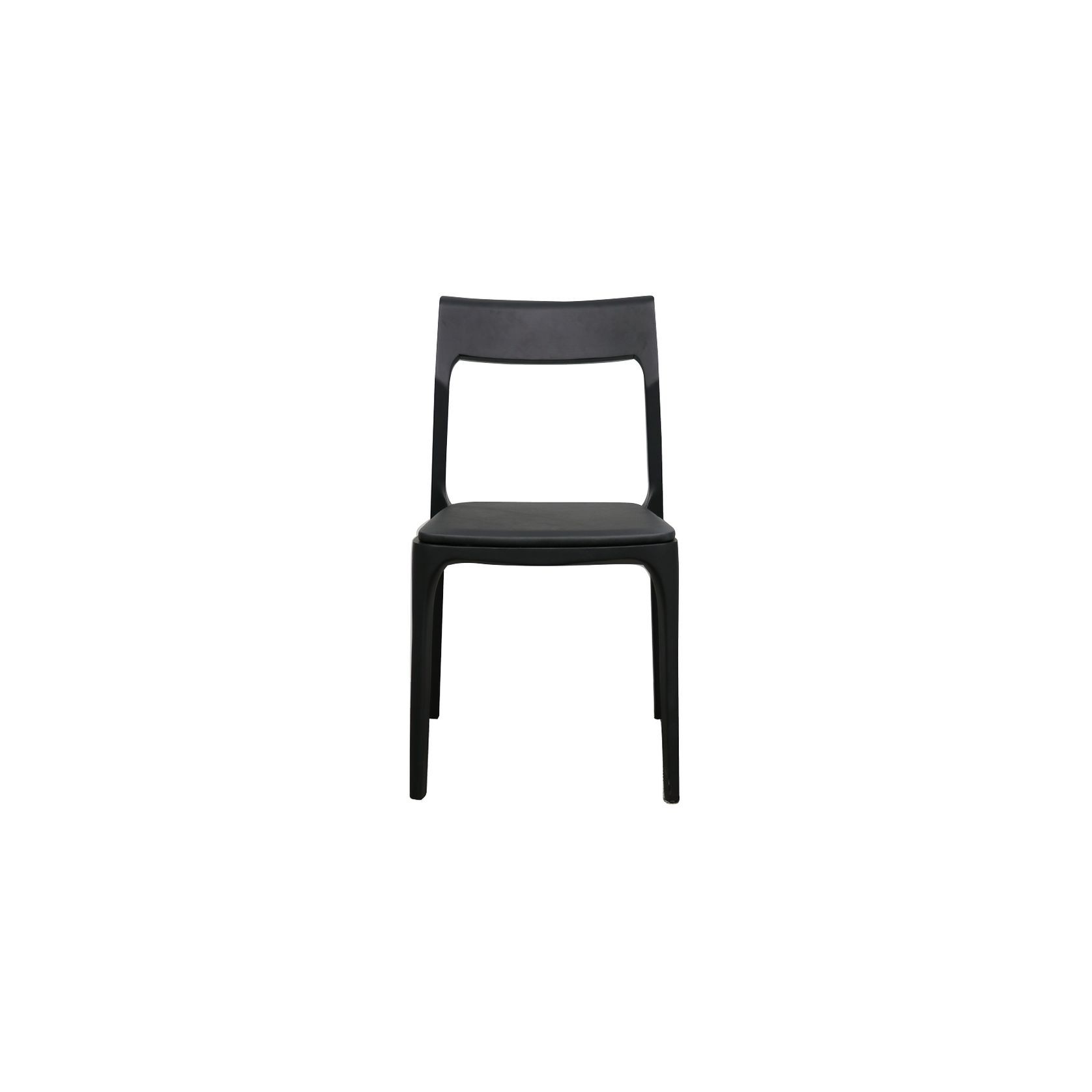 Cooper Stackable Dining Chair Black Leather ArchiPro NZ