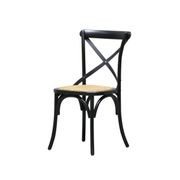 Bentwood Black Dining Chair, Metal Crossback gallery detail image