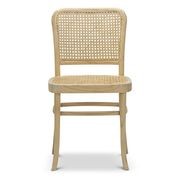 Prague Solid Teak Bentwood Cane Dining Chair | Natural | Set of 2 gallery detail image