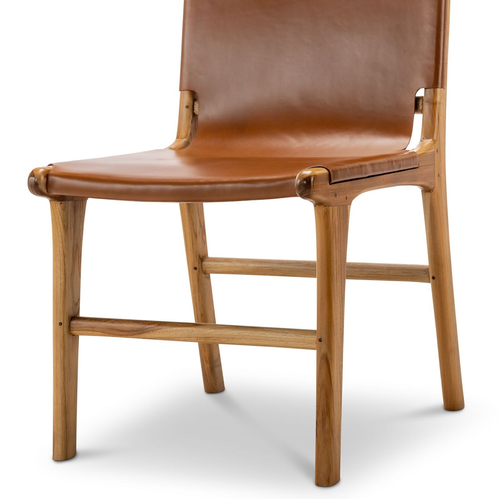 Lazie Leather Sling Dining Chairs | Set of 2 | Coco Tan gallery detail image