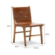 Lazie Leather Sling Dining Chairs | Set of 2 | Coco Tan gallery detail image