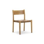 Laine Wide Leather Stackable Dining Chairs | Set of 2 | Taupe gallery detail image