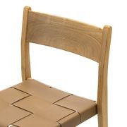 Laine Wide Leather Stackable Dining Chairs | Set of 2 | Taupe gallery detail image