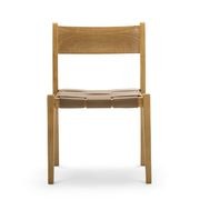 Laine Wide Leather Stackable Dining Chairs | Set of 2 | Taupe gallery detail image