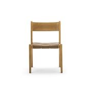 Laine Wide Leather Stackable Dining Chairs | Set of 2 | Taupe gallery detail image