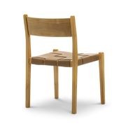 Laine Wide Leather Stackable Dining Chairs | Set of 2 | Taupe gallery detail image