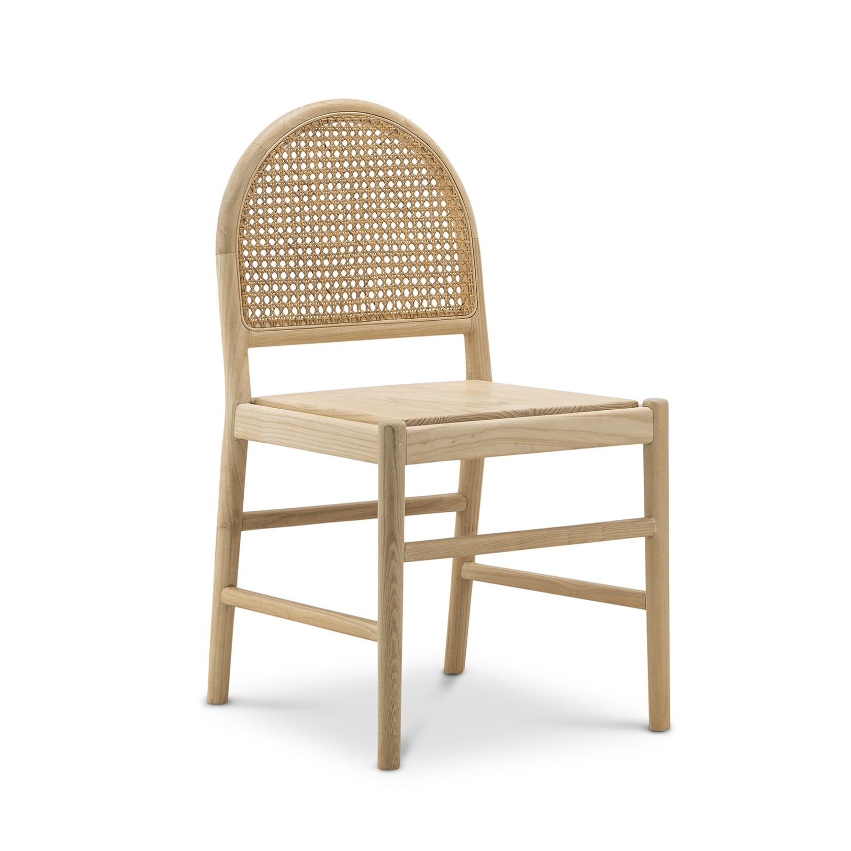Estelle Rattan Arch Dining Chair | Cream Bouclé | Pair gallery detail image