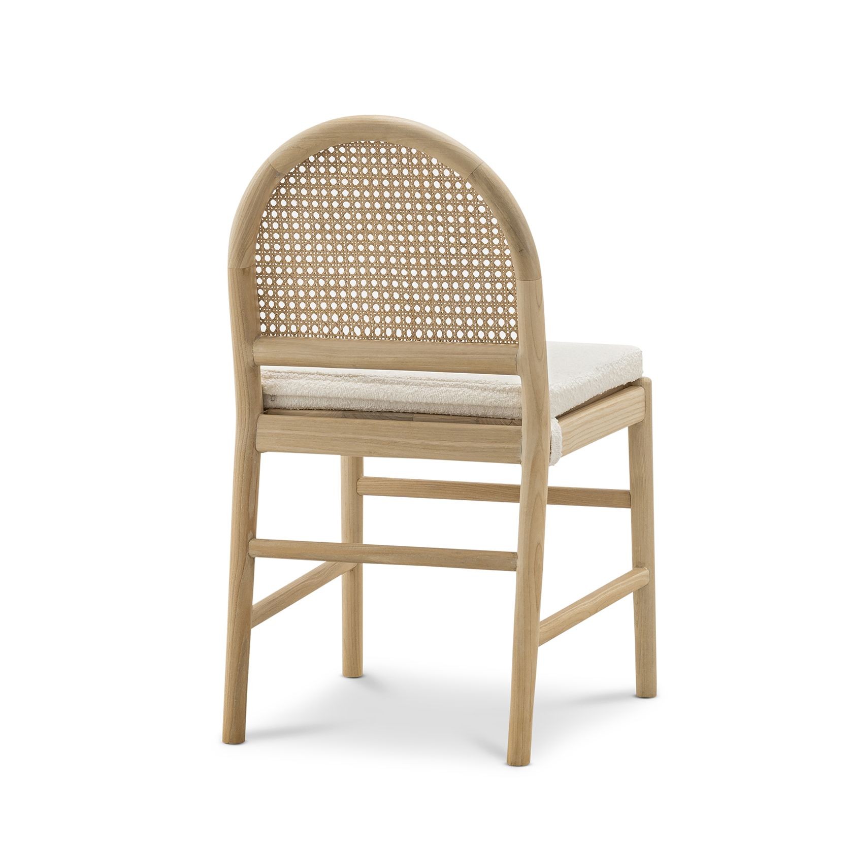 Estelle Rattan Arch Dining Chair | Cream Bouclé | Pair gallery detail image