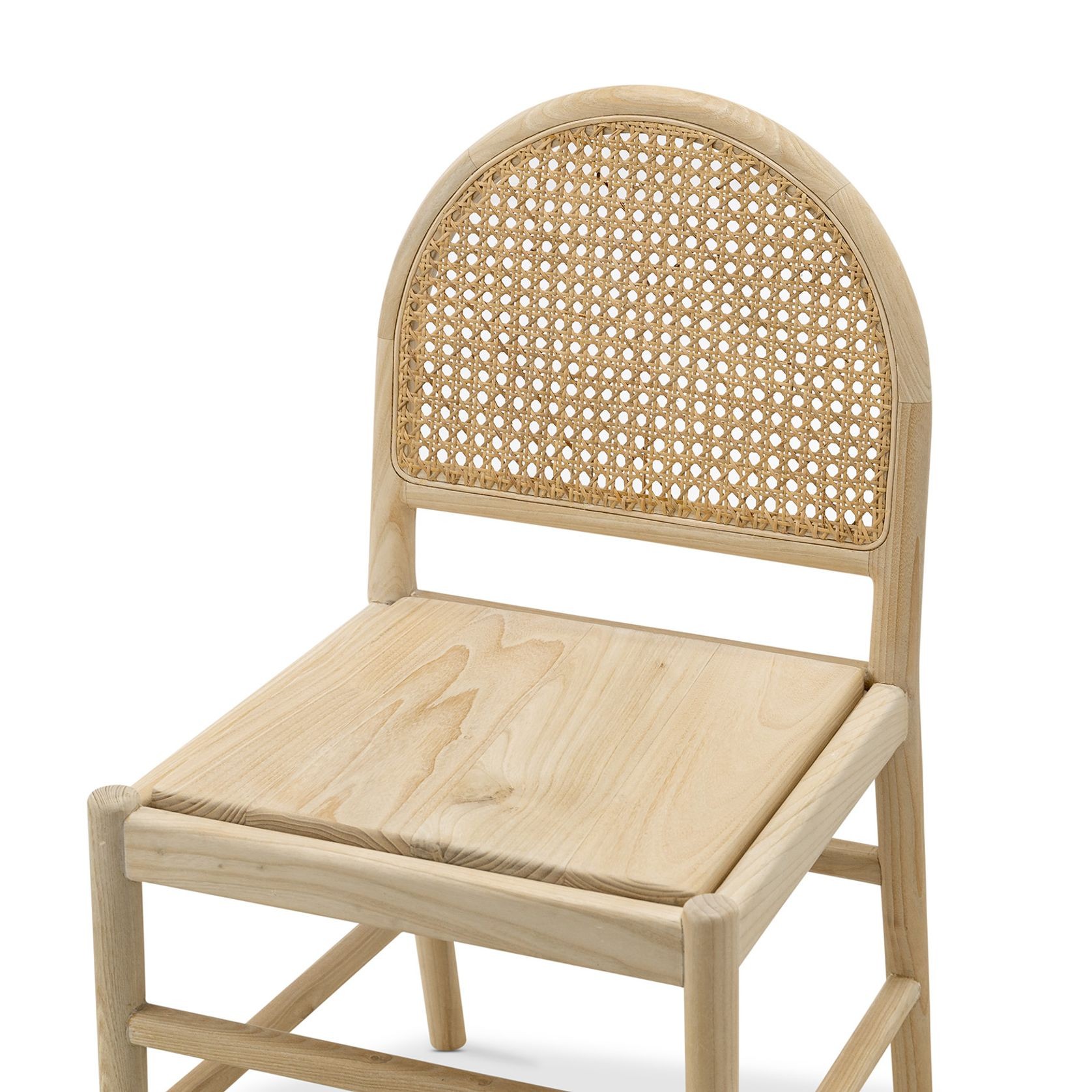Estelle Rattan Arch Dining Chair | Cream Bouclé | Pair gallery detail image
