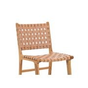 Casey Woven Leather Dining Chair | Set of 2 | Nude Tan gallery detail image