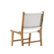 Casey Flat Leather Dining Chair | Set of 2 | White gallery detail image