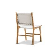 Casey Flat Leather Dining Chair | Set of 2 | White gallery detail image