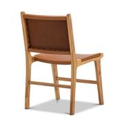 Casey Set of 2 Flat Leather Dining Chair | Coco Tan gallery detail image