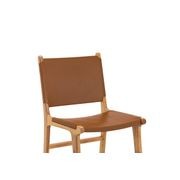 Casey Set of 2 Flat Leather Dining Chair | Coco Tan gallery detail image
