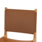 Casey Set of 2 Flat Leather Dining Chair | Coco Tan gallery detail image