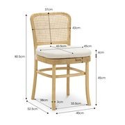 Prague Dining Chair | Cream Boucle & Natural | Set of 2 gallery detail image