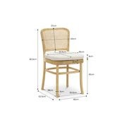 Prague Dining Chair | Cream Boucle & Natural | Set of 2 gallery detail image