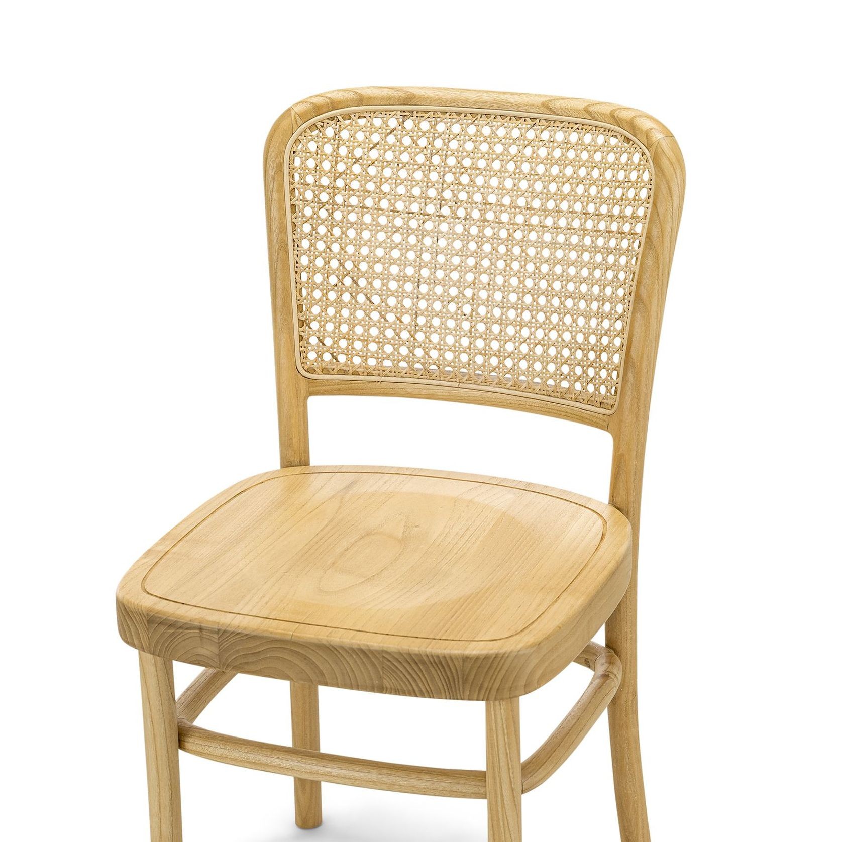 Prague Dining Chair | Cream Boucle & Natural | Set of 2 gallery detail image