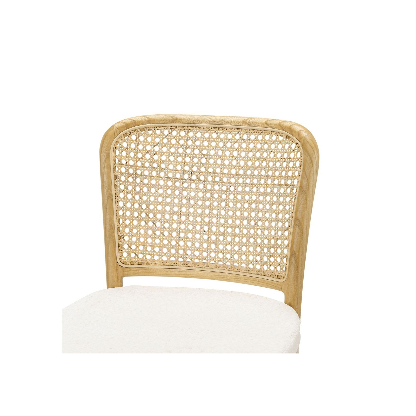 Prague Dining Chair | Cream Boucle & Natural | Set of 2 gallery detail image