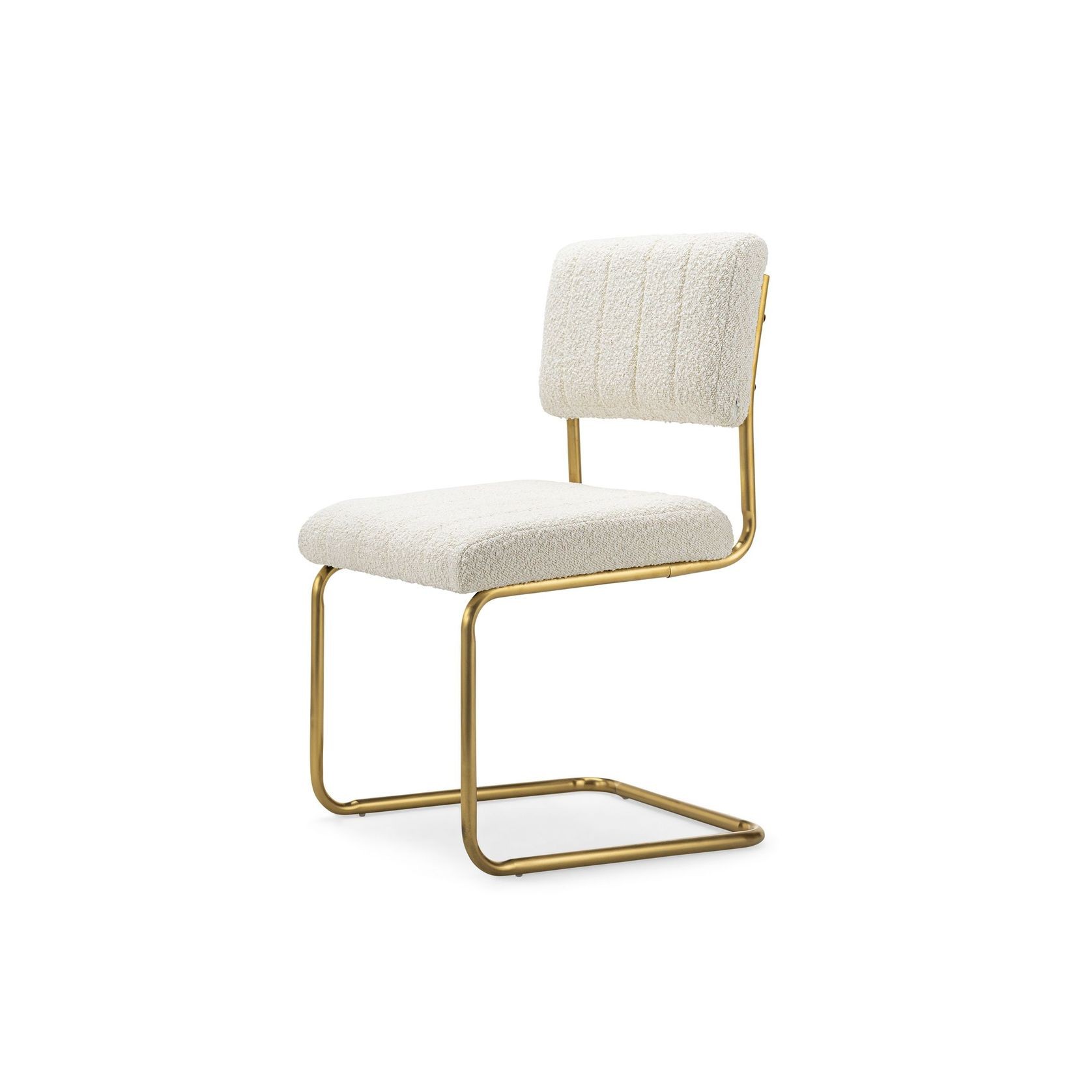 Myah Cantilever Dining Chair | Cream Bouclé & Gold gallery detail image